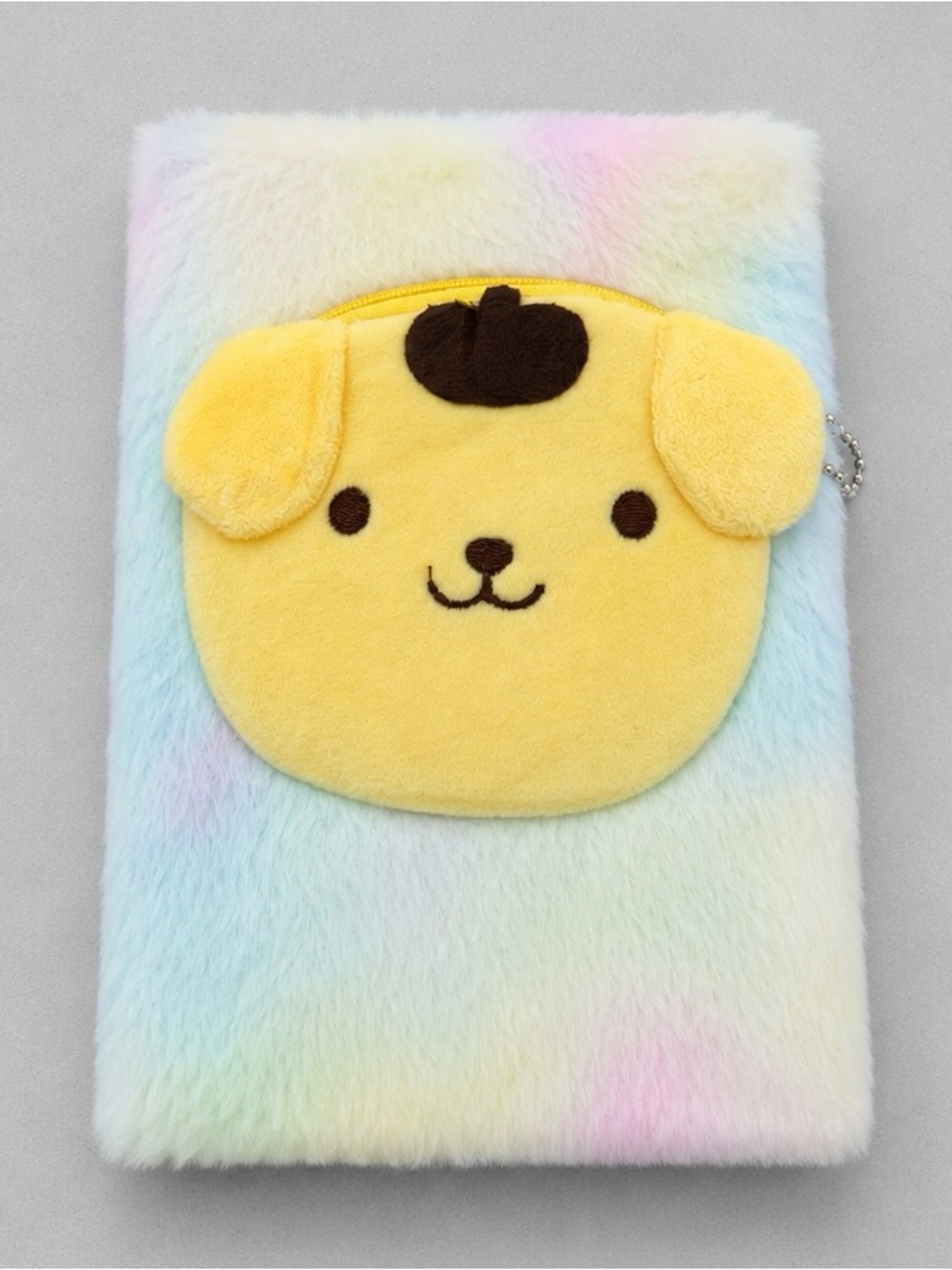 Pompompurin Plush Journal Notebook – Super Soft Rainbow Fuzzy Diary